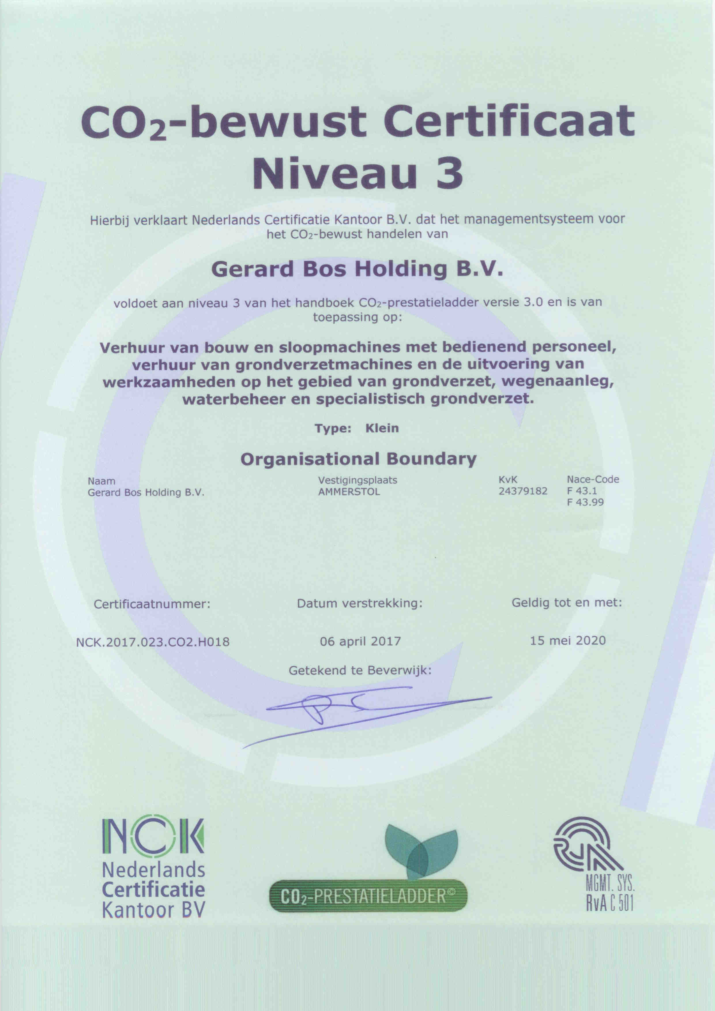 Certificaat CO2 Pres 3 06-04-2017 tm 15-05-2020